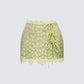 Lucille Green Sequin Tie Mini Skirt product front
