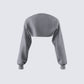 Ilana Grey Rib Shrug Sweater Top