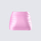 Rivi Pink Satin Micro Mini Skirt