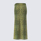 Calista Lime Leopard Maxi Skirt