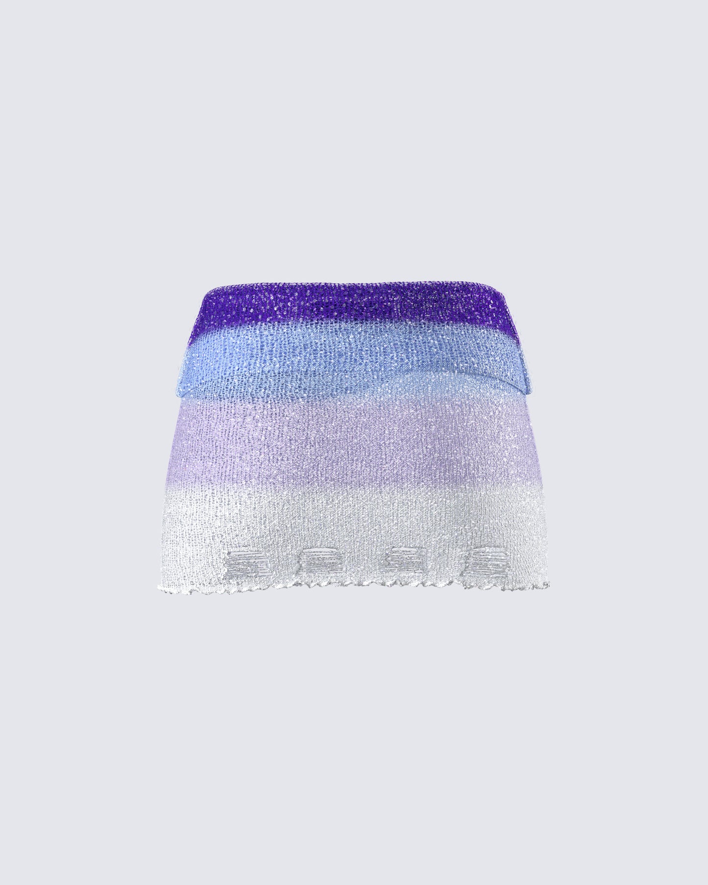 Vanessa Purple Sequin Knit Skirt