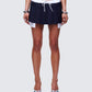 Piper Navy Pinstripe Mini Skirt model front