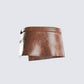 Lu Brown Vegan Leather Mini Skirt