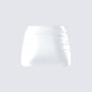 Rivi White Satin Micro Mini Skirt
