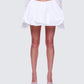 Seona White Bubble Mini Skirt model front