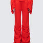 Una Red Stacked Sleeve Sweatshirt model front