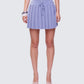 Lucien Blue Ribbon Path Knitted Pleated Skirt model front