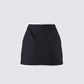 Kaede Black Contrast Binding Wrap Skirt