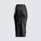 Badu Black Vegan Leather Skirt