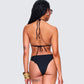 Halsey Black Triangle Bikini Top
