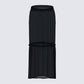 Neve Black Georgette Tiered Skirt