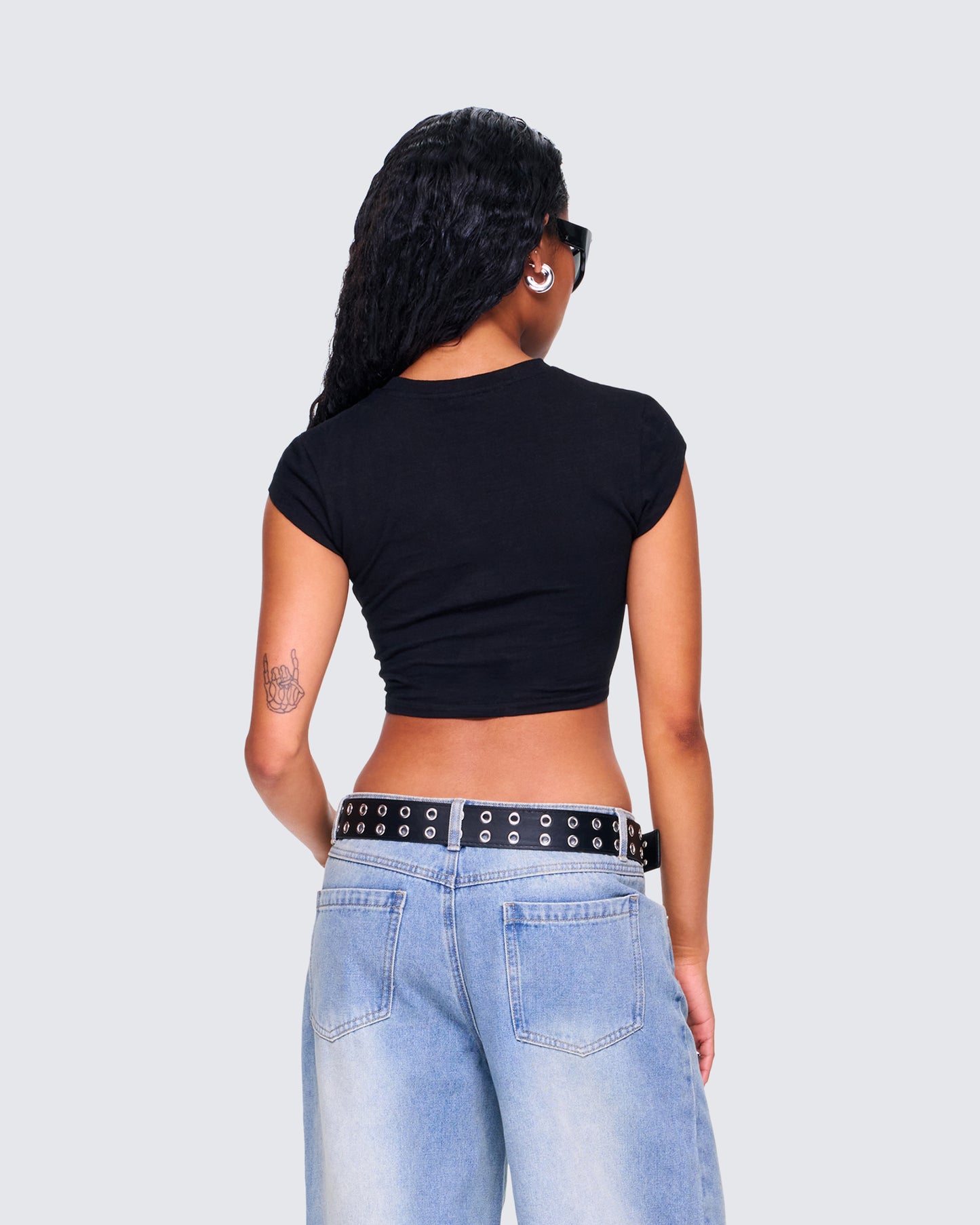 Macie Black Virgo Graphic Top