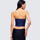 Jadira Blue Sequin Corset Top