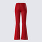 Emi Two Tone Orange Faux Suede Pant