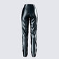 Mari Black Vegan Leather Pant
