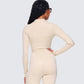 Jyn Khaki Jersey Long Sleeve Top