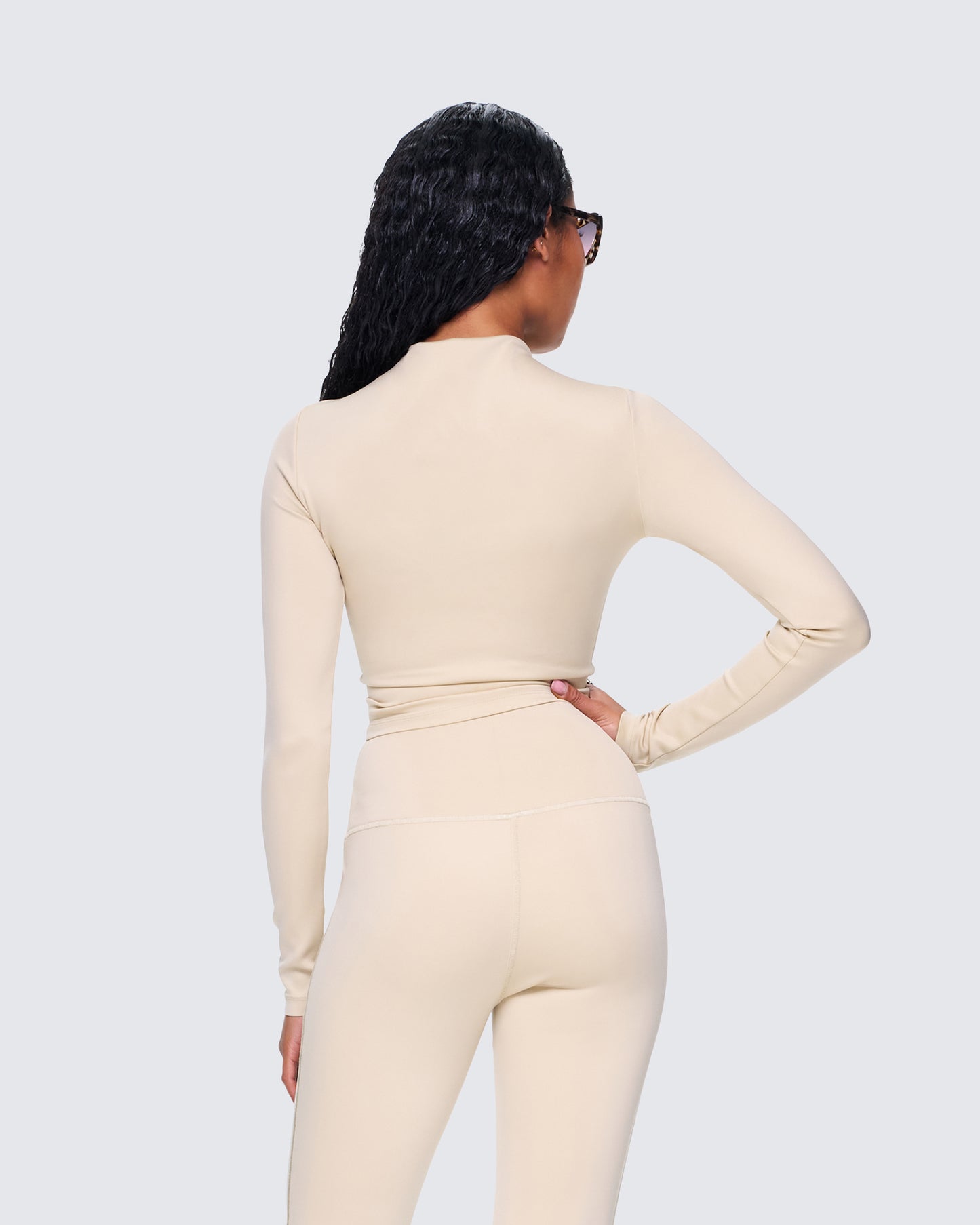 Jyn Khaki Jersey Long Sleeve Top