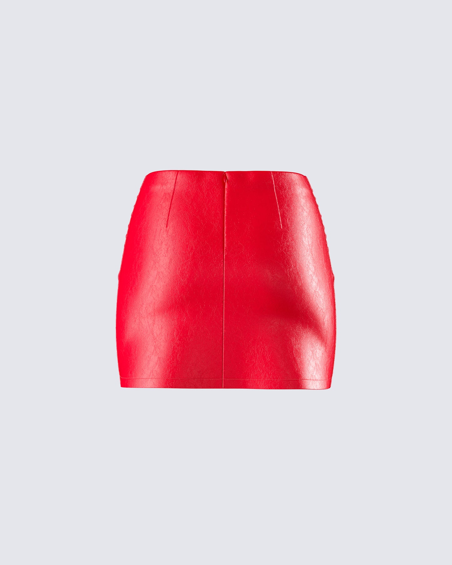 Lasita Red Vegan Leather Mini Skirt