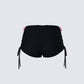 Julissa Black Hand Beaded Rhinestone Shorts