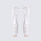 Porsha White Satin Platform Heel