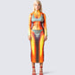 Amira Multi Polka Dot Print Dress model front