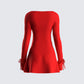 Kesia Red Mini Dress