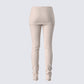 Myka Beige Rib Foldover Legging