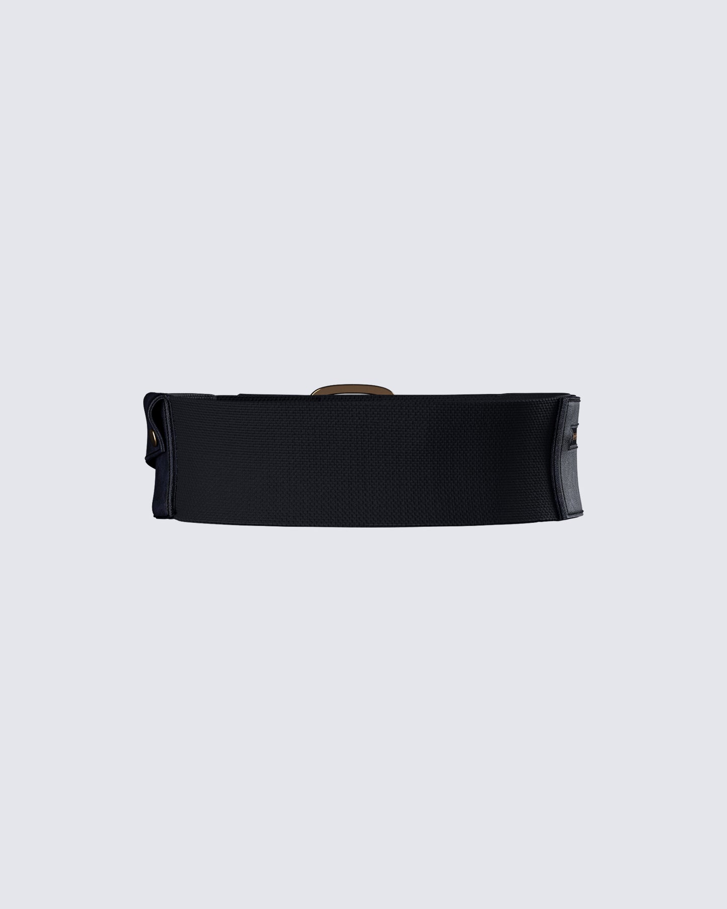 Marina Black Leather Wide Belt