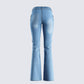 Zori Blue Flare Leg Denim Pant