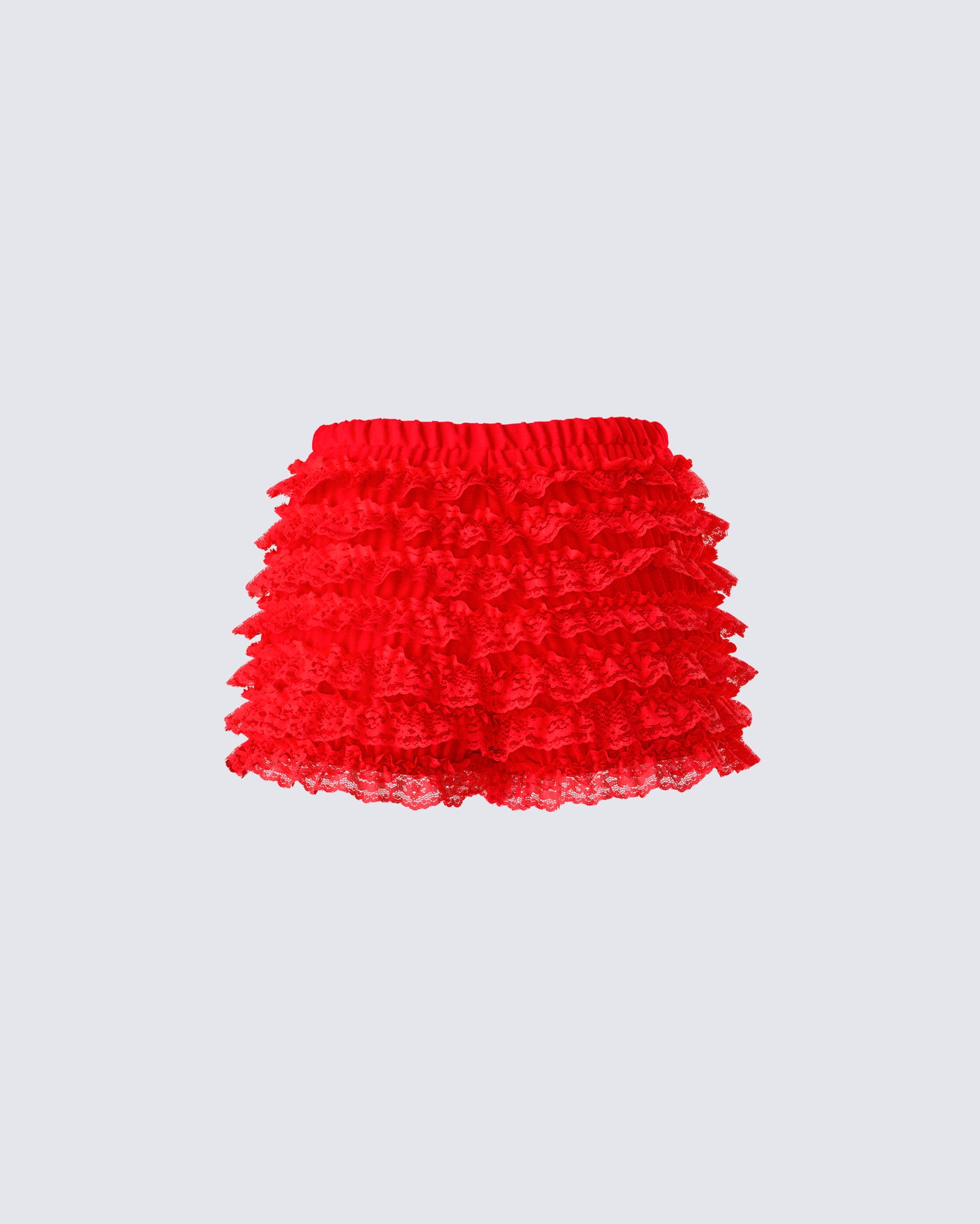 Maylah Red Ruffle Short