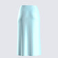Florie Aqua Satin Midi Skirt