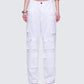 Chima White Cargo Twill Pant model front
