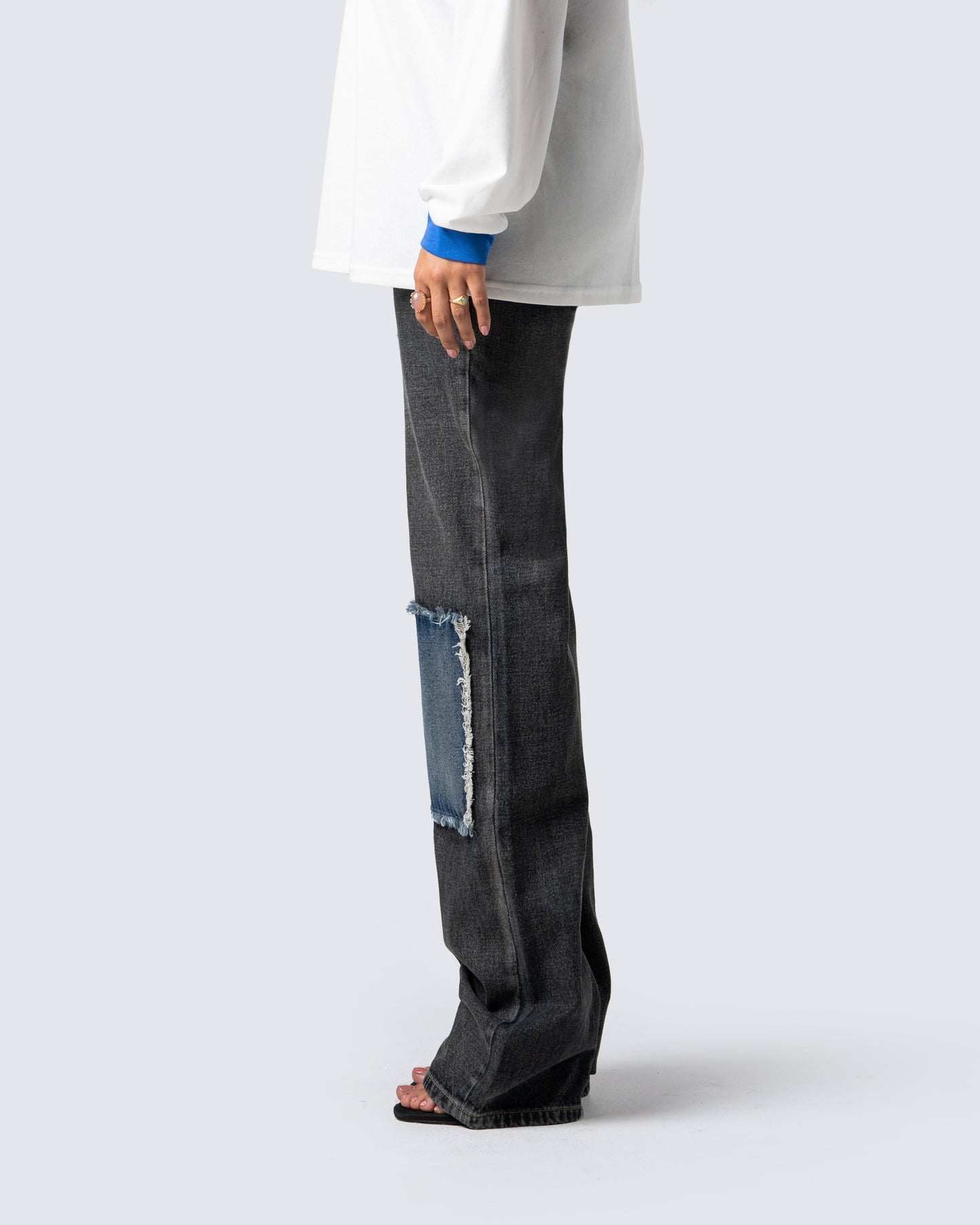Pascal Colorblock Black Blue Jeans