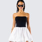 Aaliyah Black Jersey Tube Top model front