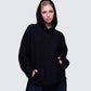 Aaralyn Black Distressed Hoodie