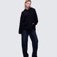 Aaralyn Black Distressed Hoodie