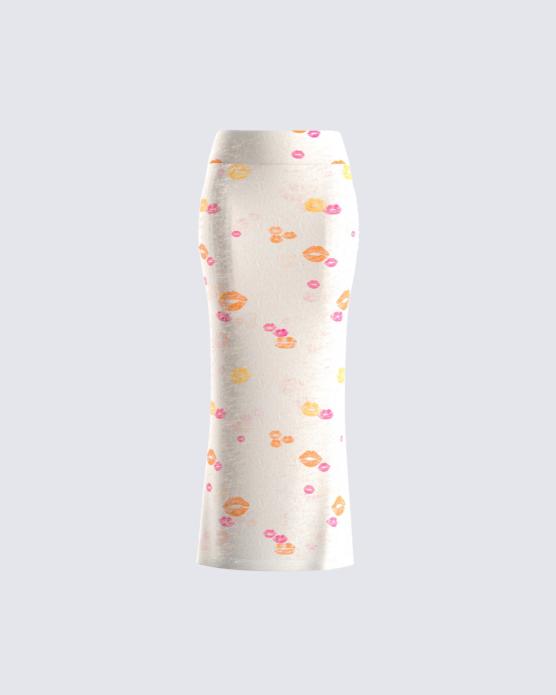 Aba Kiss Print Maxi Skirt 3d product front