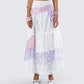 Abby Multi Floral Print Maxi Skirt model front