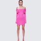 Abeni Pink Sweater Mini Dress model front