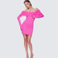 Abeni Pink Sweater Mini Dress