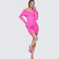 Abeni Pink Sweater Mini Dress