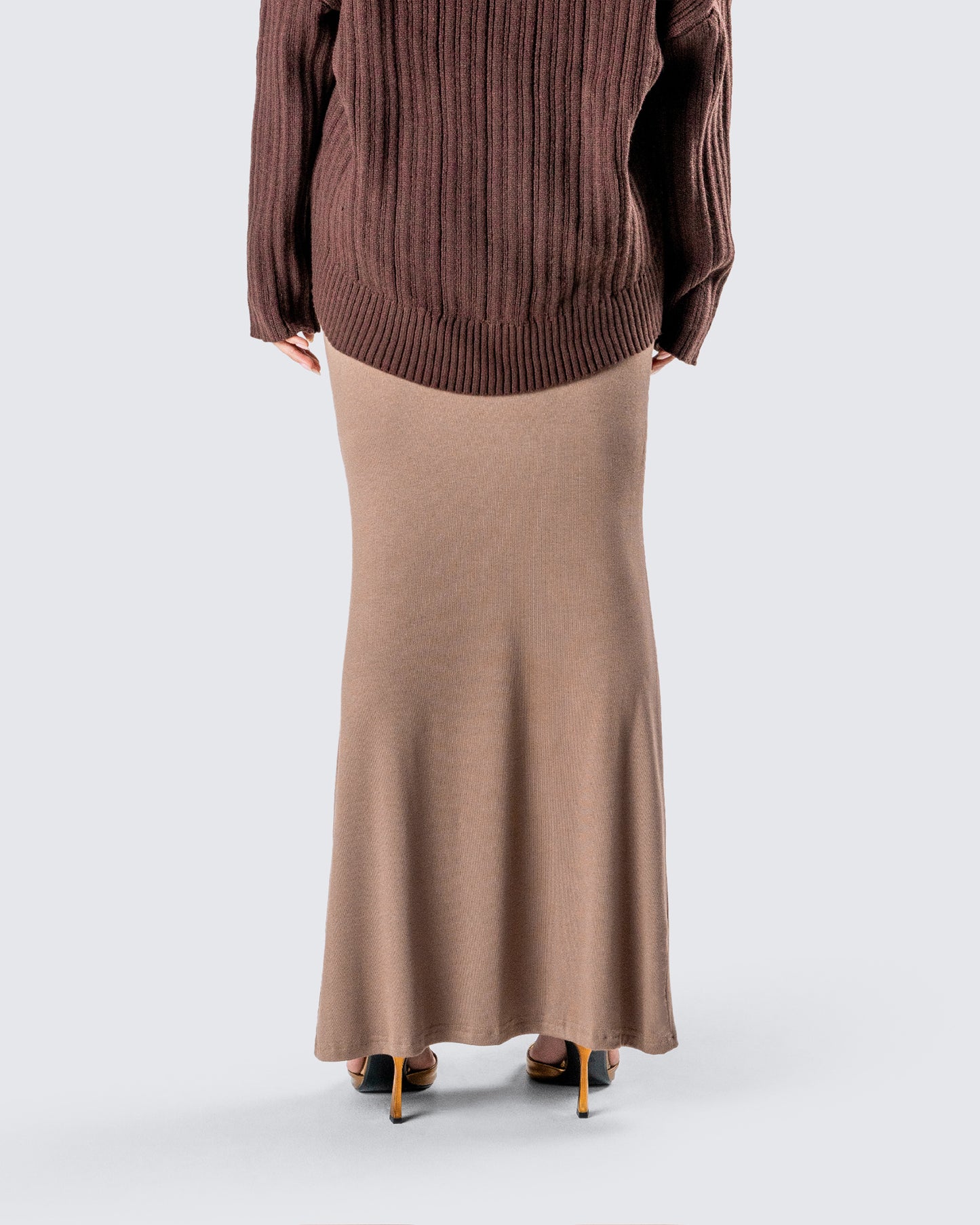 Abra Taupe Maxi Skirt