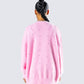 Adi Pink Fuzzy Knit Cardigan