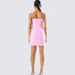 Adi Pink Fuzzy Knit Mini Dress