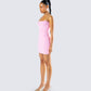 Adi Pink Fuzzy Knit Mini Dress