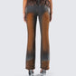 Adie Brown Denim Fur Jean