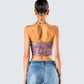 Adley Paisley Mesh Tube Top