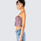 Adley Paisley Mesh Tube Top
