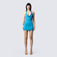 Adrian Blue Mini Dress