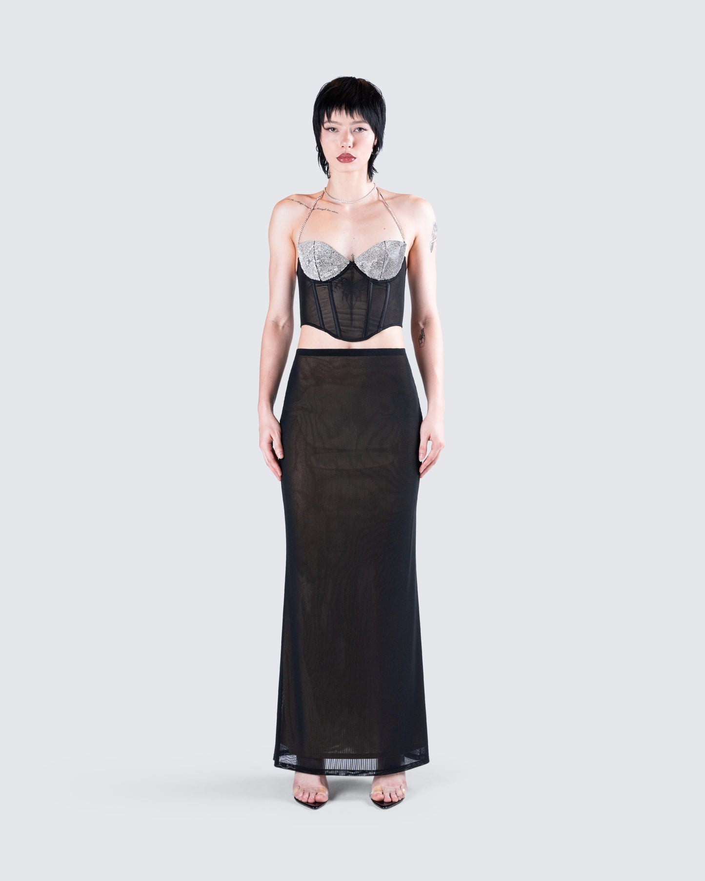 Aela Rhinestone Set model front